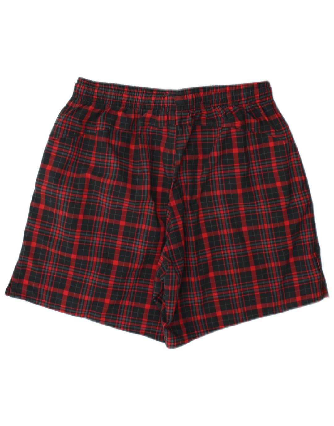 Pantaloncini sportivi Adidas da uomo in poliestere a quadri rossi medi