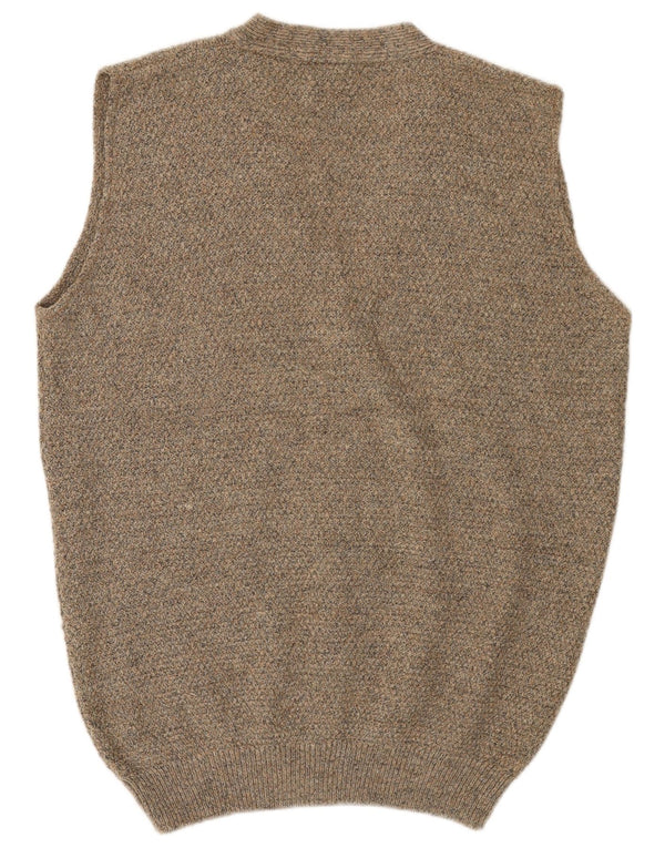 Maglione cardigan senza maniche vestibilità ampia da uomo C&A IT 46 piccolo acrilico grigio