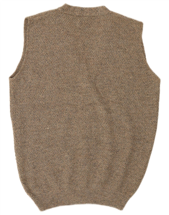 Maglione cardigan senza maniche vestibilità ampia da uomo C&A IT 46 piccolo acrilico grigio