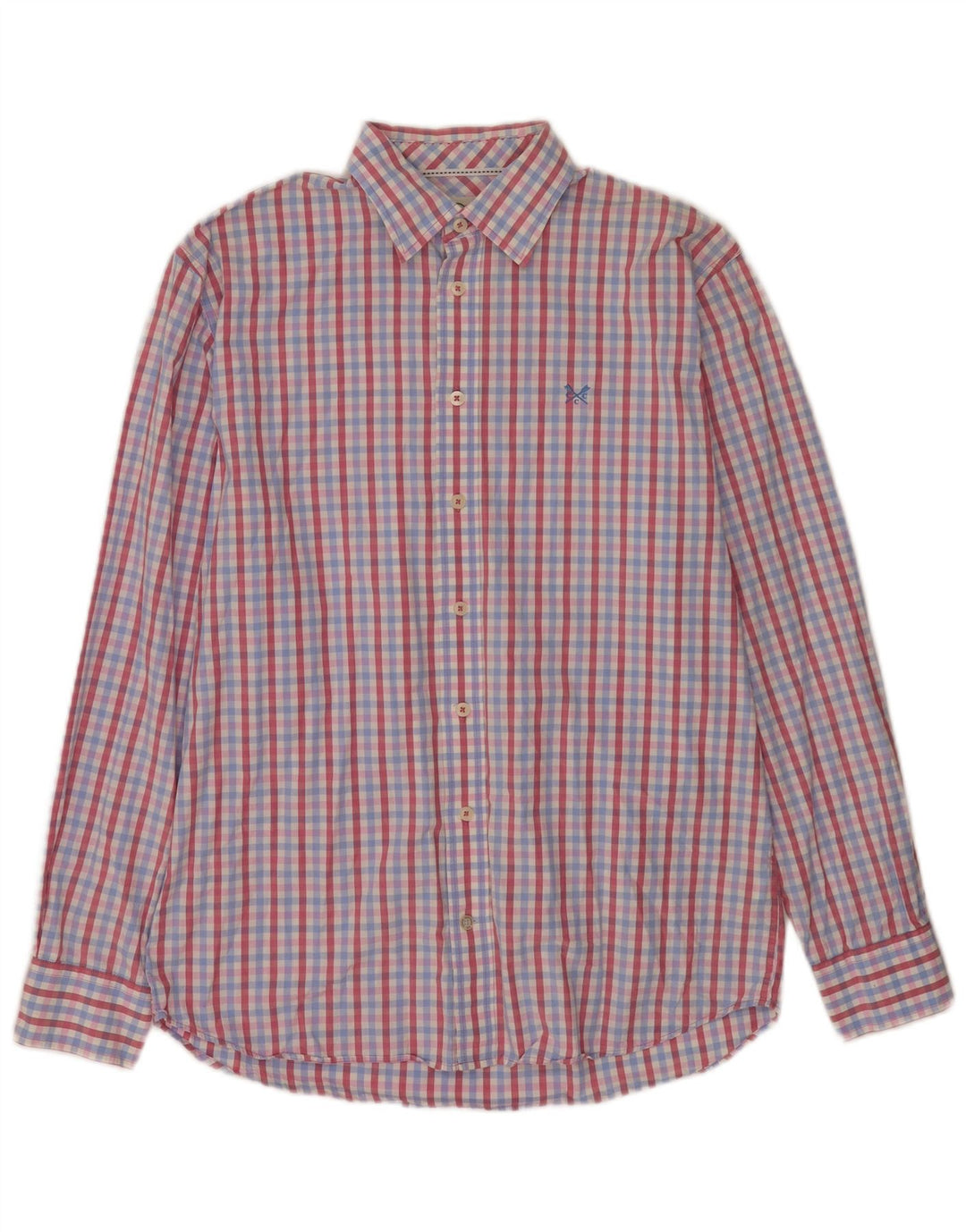 Crew Clothing Camicia da uomo dalla vestibilità classica, in cotone a quadretti multicolore medio