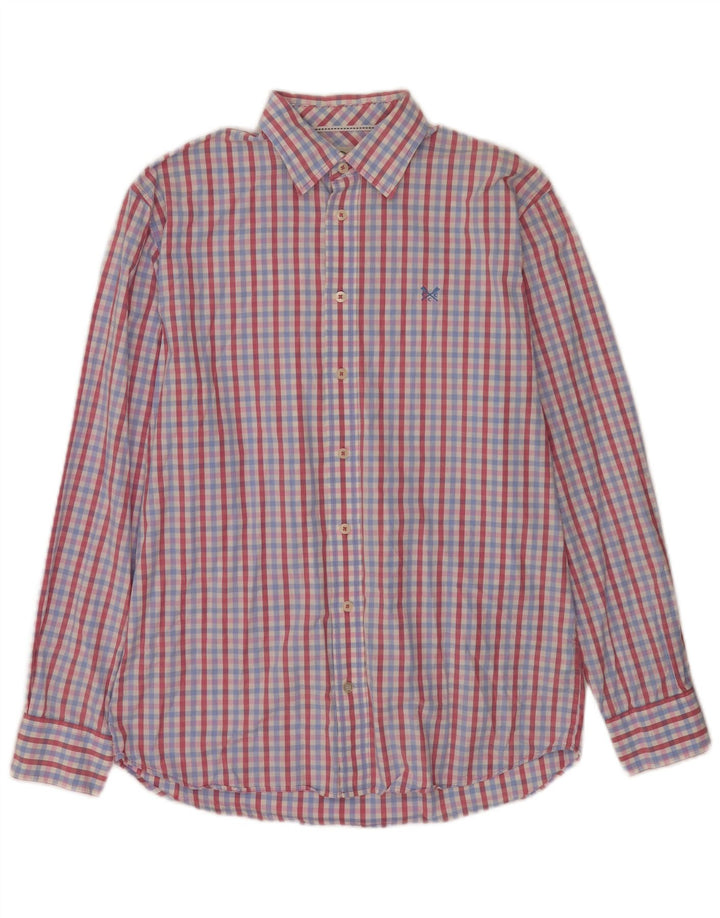 Crew Clothing Camicia da uomo dalla vestibilità classica, in cotone a quadretti multicolore medio