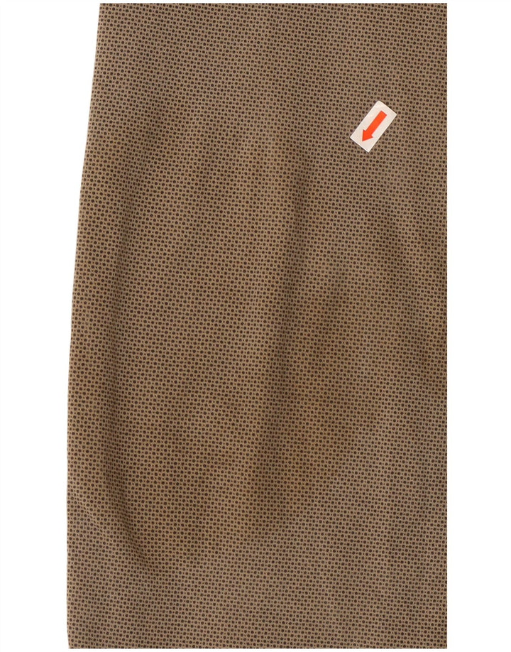 TOMMY HILFIGER Pantaloni chino dritti da uomo W34 L29 cotone maculato marrone