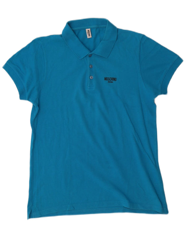 Polo Uomo MOSCHINO Piccola Blu Cotone