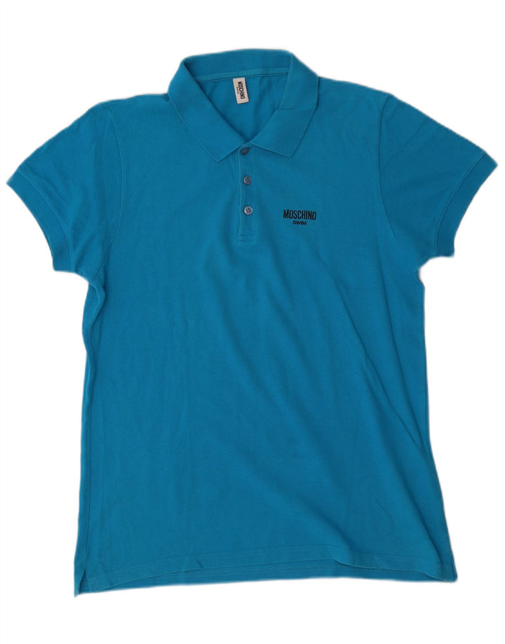 Polo Uomo MOSCHINO Piccola Blu Cotone