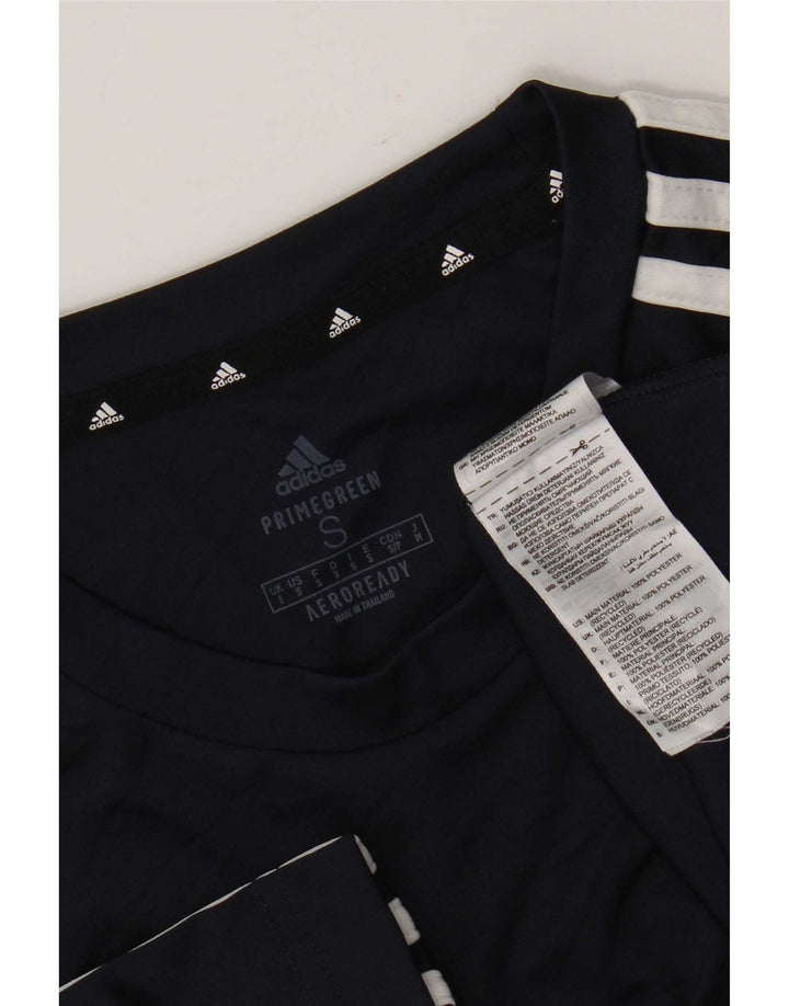 Maglietta Adidas Aeroready da uomo, piccola, in poliestere blu navy