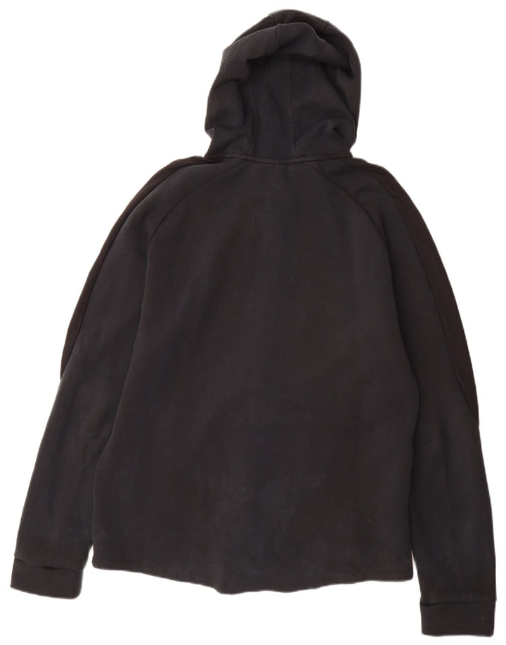 Felpa con cappuccio e zip da uomo Puma grande in cotone nero