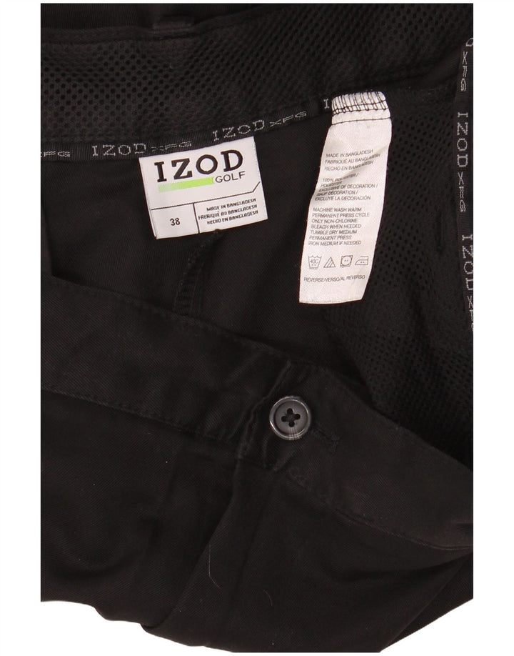 Pantaloncini chino da uomo Izod W38 XL poliestere nero