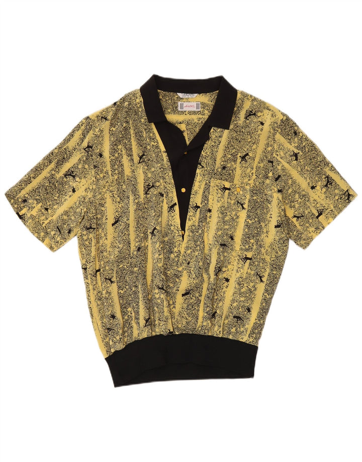 Desiree Camicia pullover oversize da donna con motivo astratto UK 14 Large Giallo