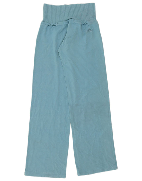 Pantaloni da tuta da donna a vita alta Adidas UK 12 cotone blu medio