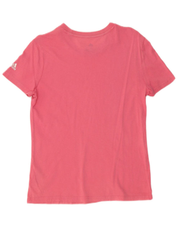 T-shirt grafica da donna ADIDAS Top UK 12 cotone rosa medio