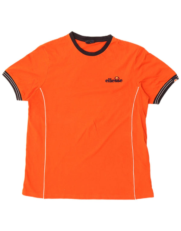 T-shirt da uomo Ellesse Top Large in cotone arancione