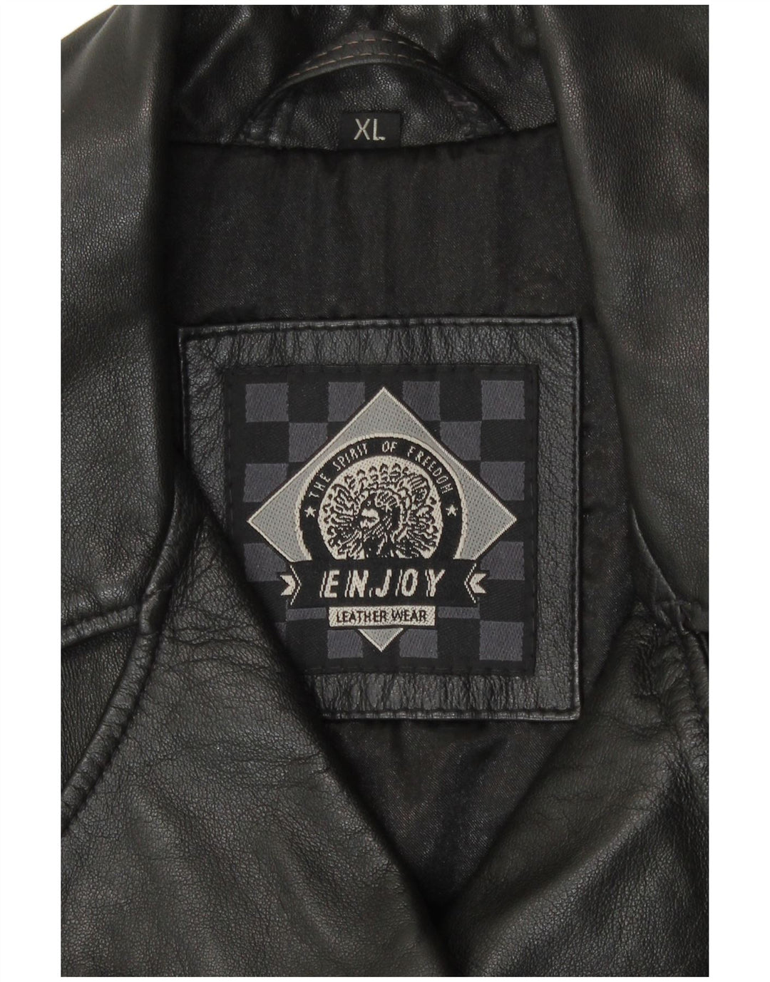 ENJOY Giacca in pelle da donna UK 18 XL Nera