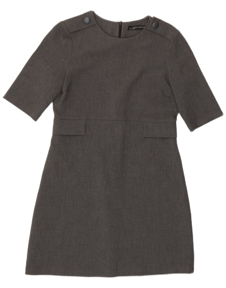 Abito a trapezio da donna Zara UK 12 Grigio medio