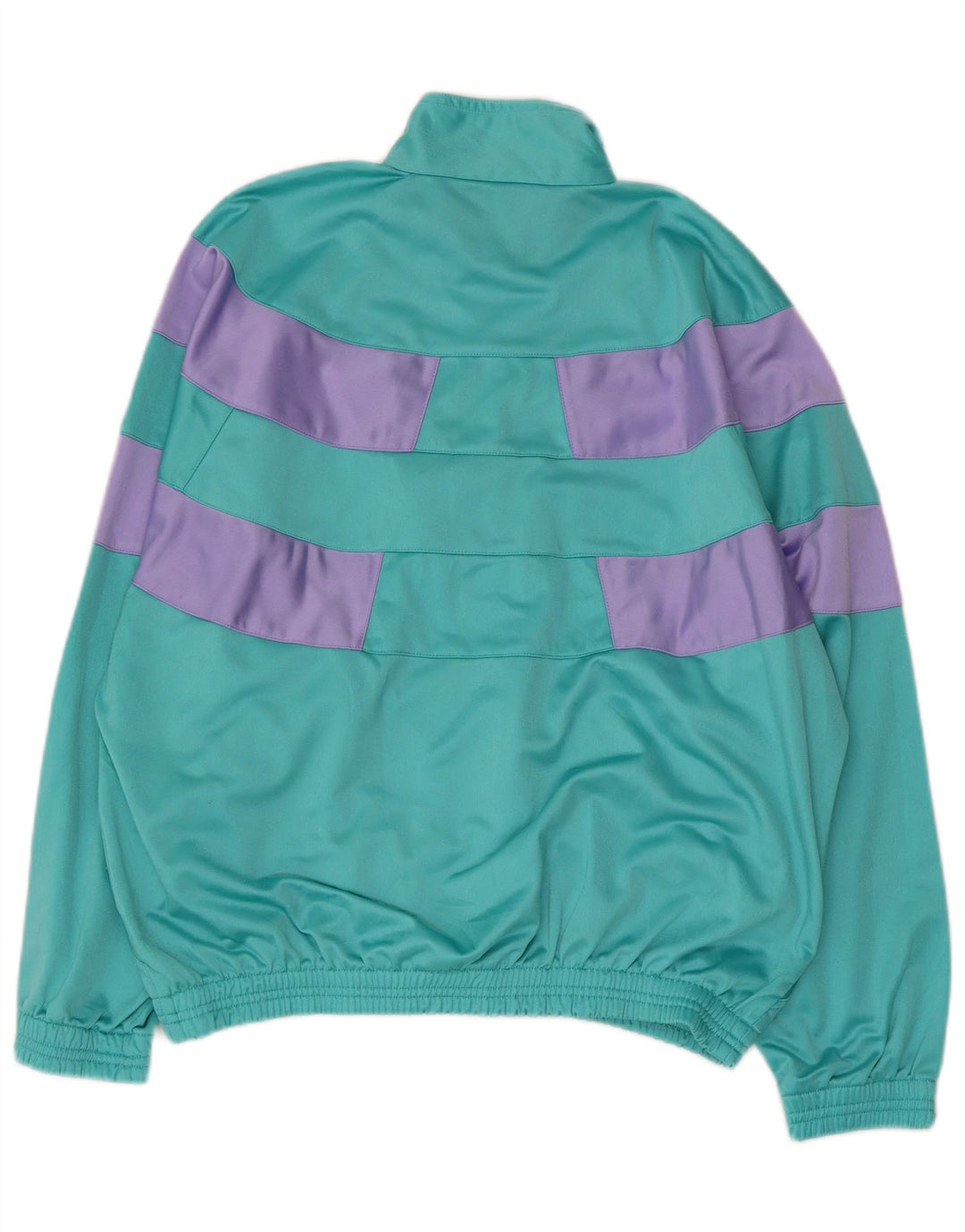 Giacca da tuta da donna VINTAGE UK 18 XL color block turchese
