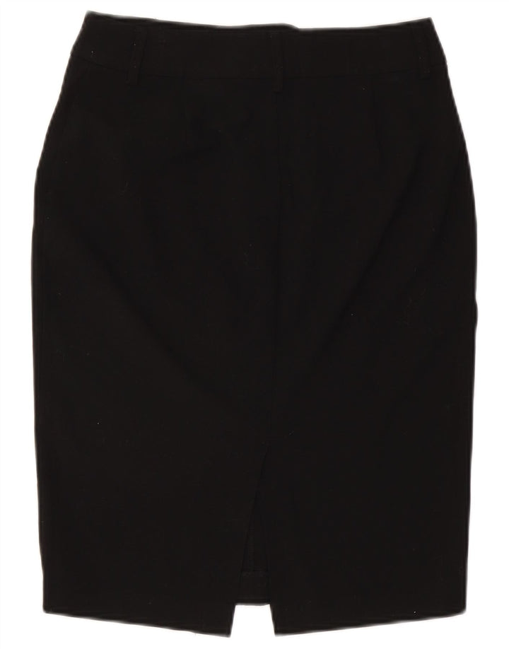 Gonna a tubino da donna Marks & Spencer UK 8 piccola W27 poliestere nero