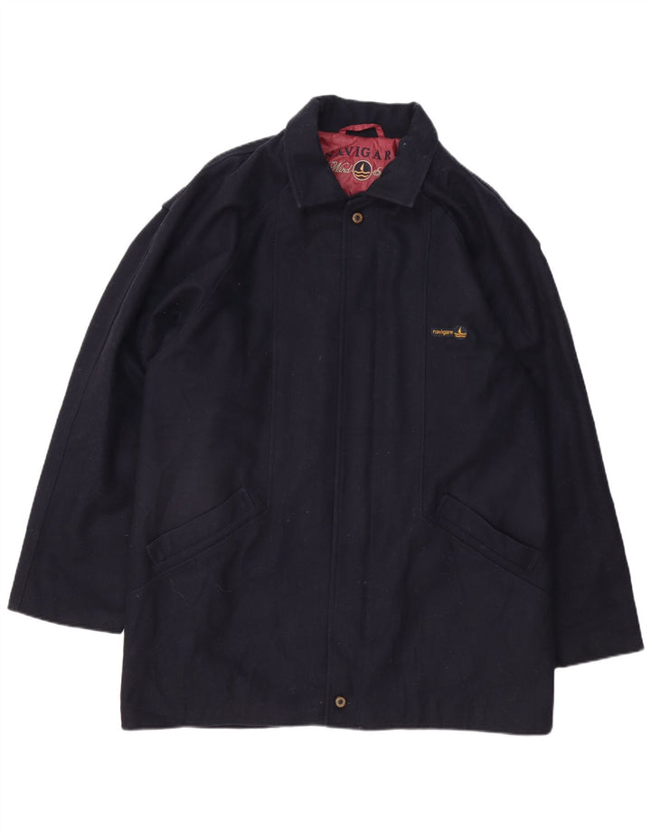 Soprabito da uomo Navigare UK 42 XL in lana blu navy