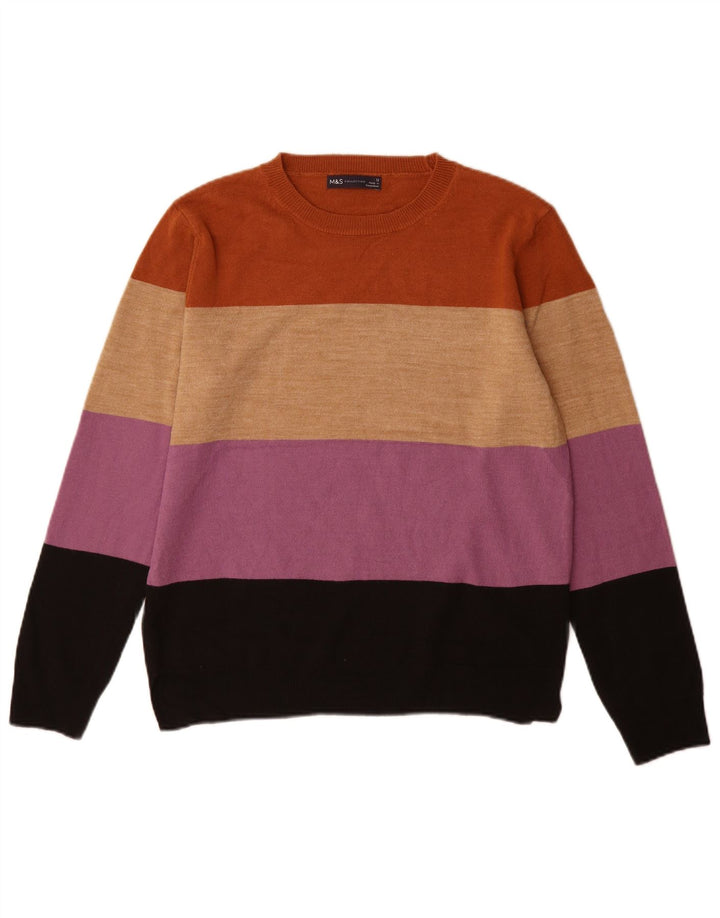 Maglione maglione girocollo da donna Marks & Spencer UK 12 medio multicolore