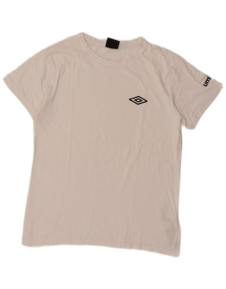T-shirt da uomo Umbro Top in cotone bianco medio