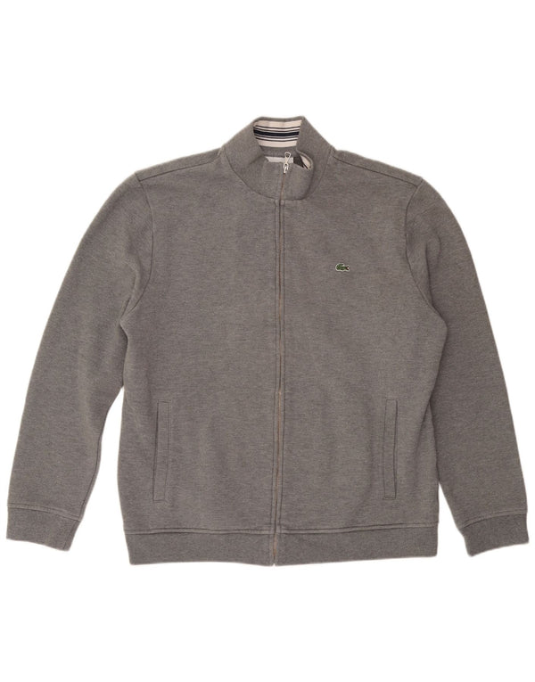 Giacca da tuta da uomo LACOSTE taglia 7 2XL cotone grigio