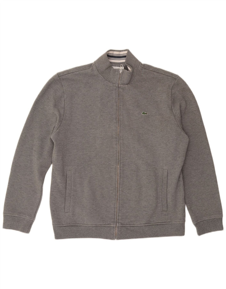 Giacca da tuta da uomo LACOSTE taglia 7 2XL cotone grigio