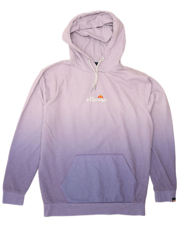 Felpa con cappuccio grafica da uomo Ellesse, poliestere medio viola tie-dye