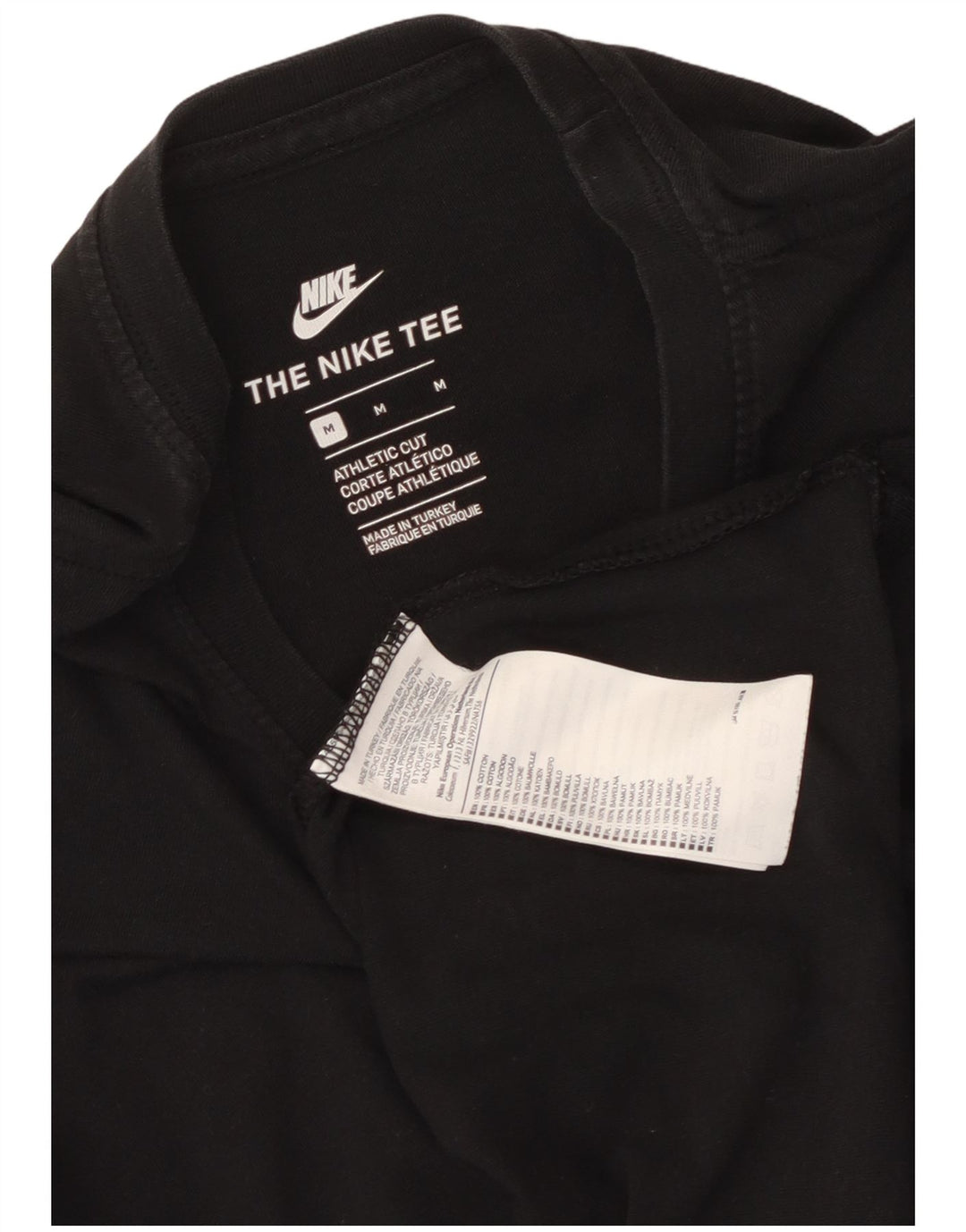 T-shirt Nike da uomo dal taglio atletico, cotone medio nero