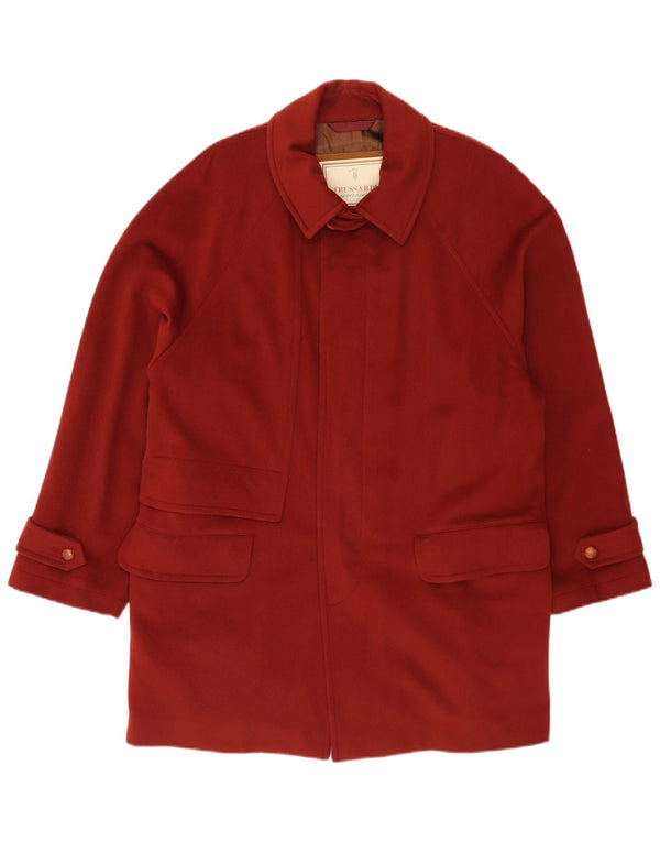 Cappotto Uomo Trussardi IT 48 Medio Bordeaux Lana Vergine