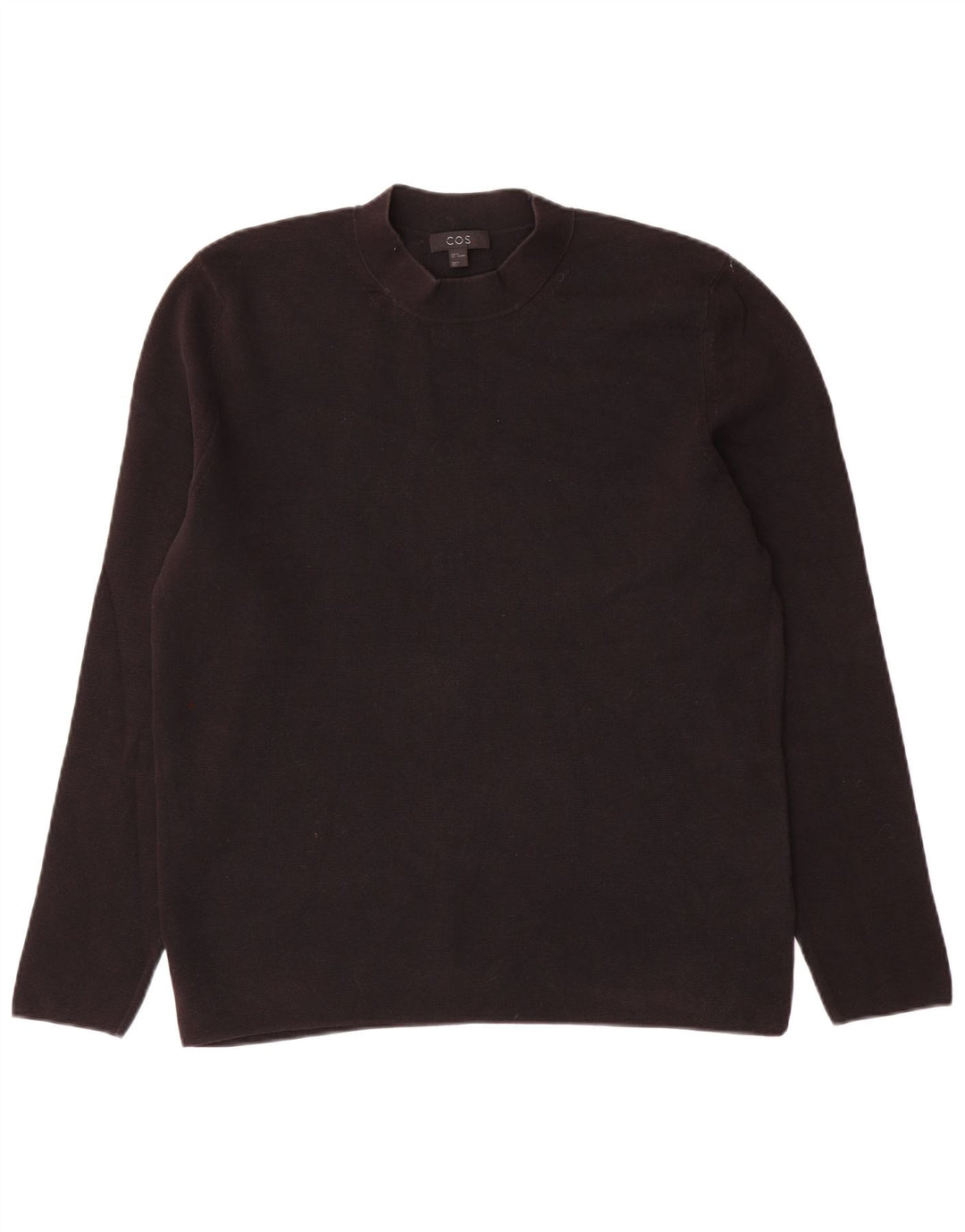 Maglione maglione collo alto da donna Cos UK 14 cotone nero medio