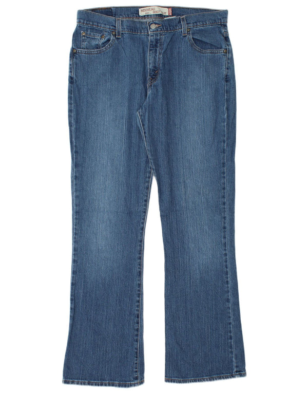 Levi's Donna 515 Nouveau Bootcut Jeans US 12 Large W34 L32 Cotone Blu