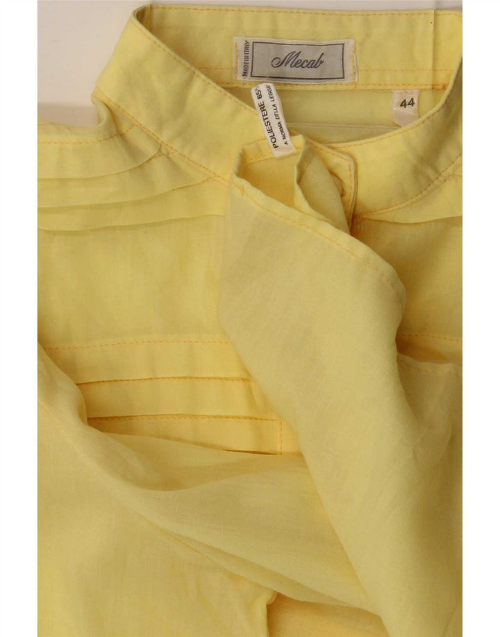 Camicetta da donna vintage Top IT 44 Poliestere giallo medio