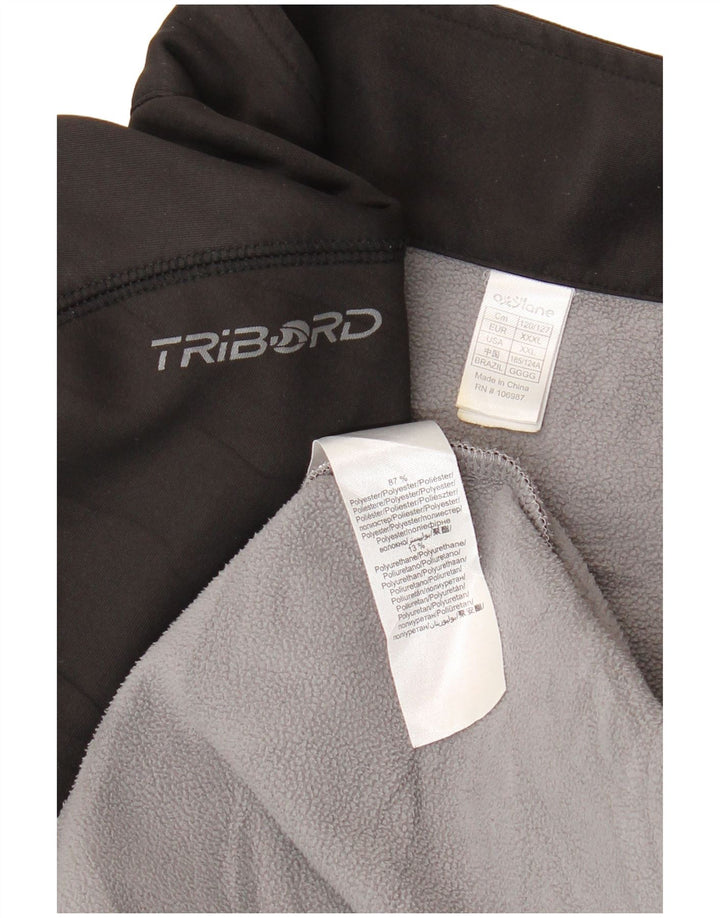 Felpa da uomo con collo con zip TRIBORD 3XL poliestere nero