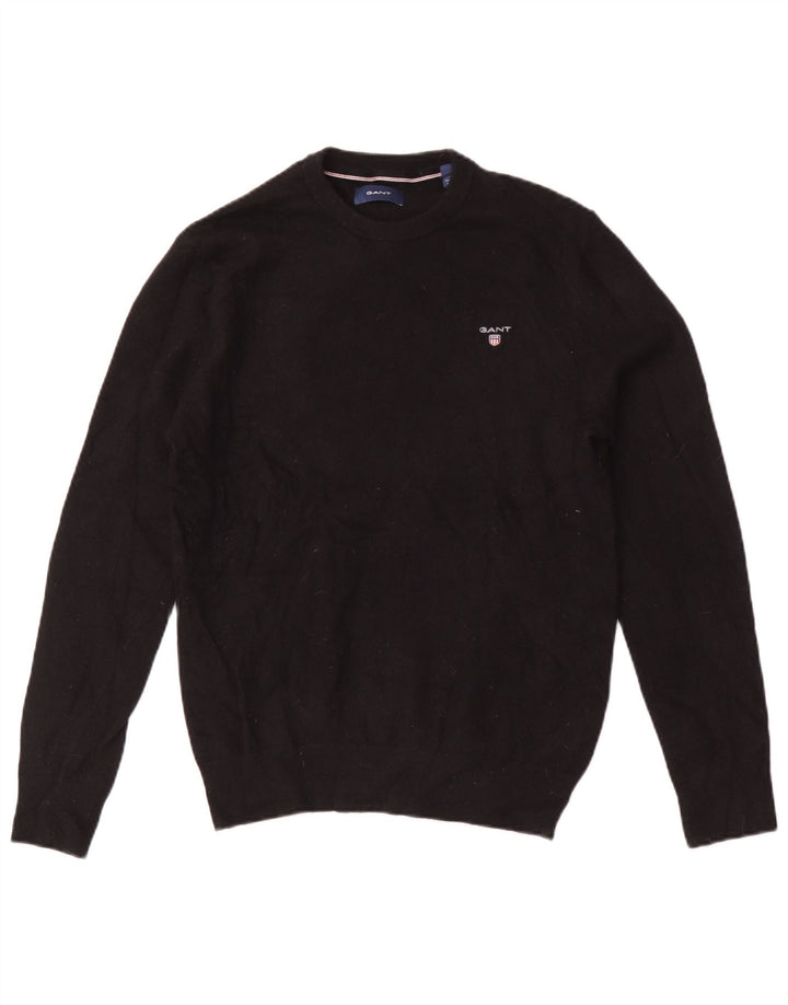 Gant Maglione girocollo da uomo in lana nera media
