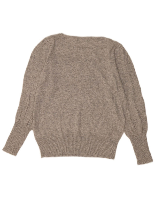 Maglione maglione con scollo a barca da donna Marks & Spencer UK 14 Grigio medio chiazzato