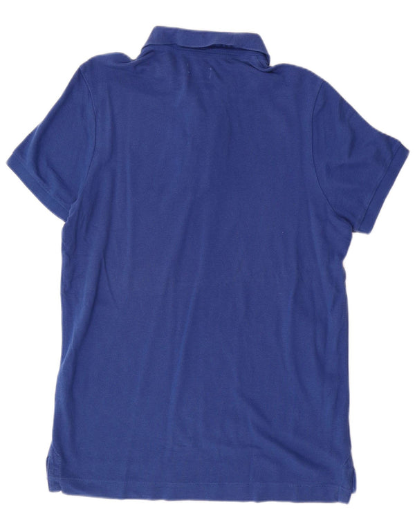 Polo Uomo Benetton in cotone Blu Medio