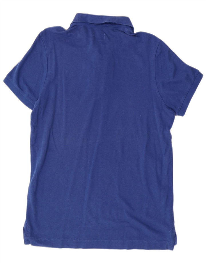 Polo Uomo Benetton in cotone Blu Medio