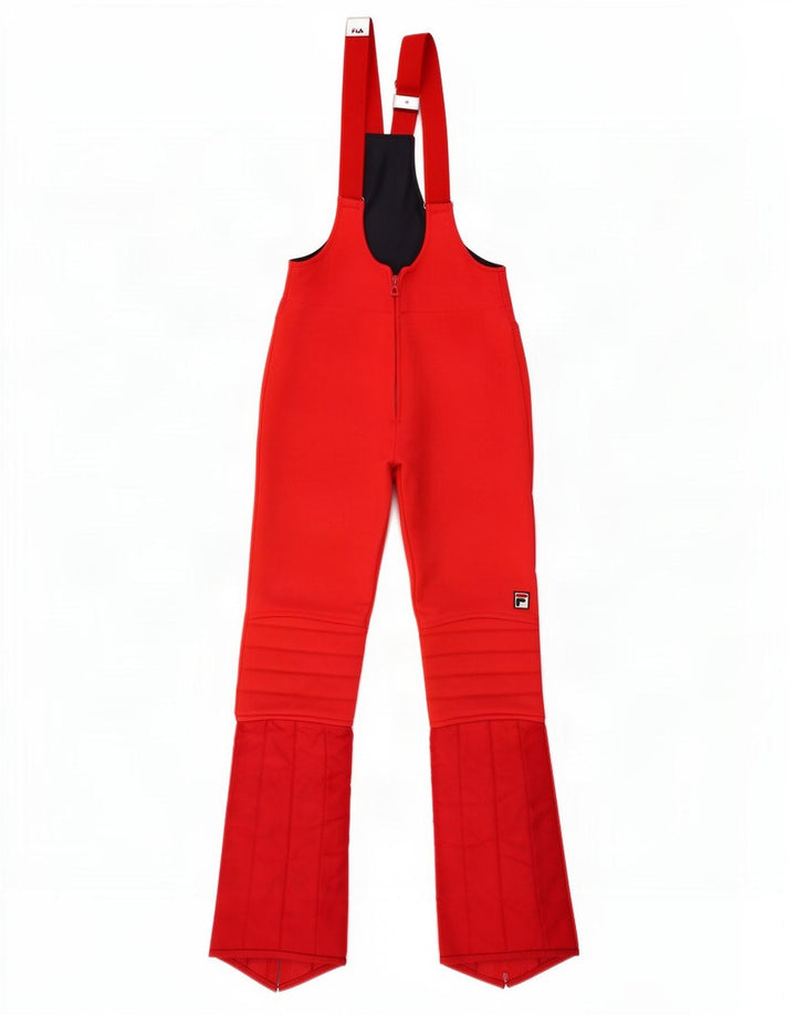Pantaloni da sci Fila da donna, salopette UK 12, colore rosso medio
