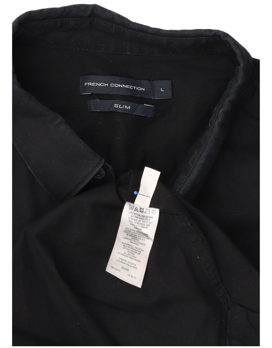 Camicia slim da uomo French Connection grande in cotone blu navy