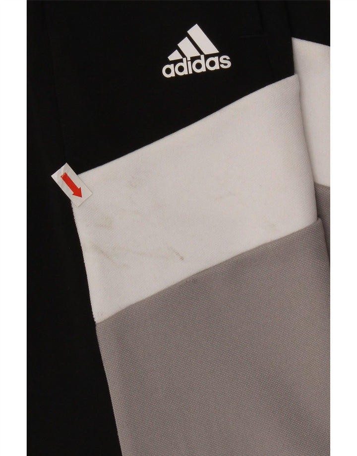 Pantaloncini sportivi Adidas da ragazzo 13-14 anni in poliestere color block nero