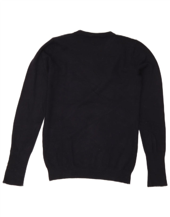 Maglione maglione girocollo da donna Zara UK 12 blu navy medio