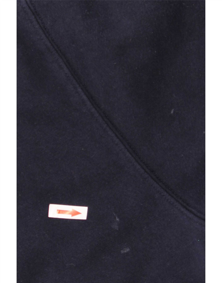Maglione con cappuccio grafico da uomo Fila in cotone blu navy medio