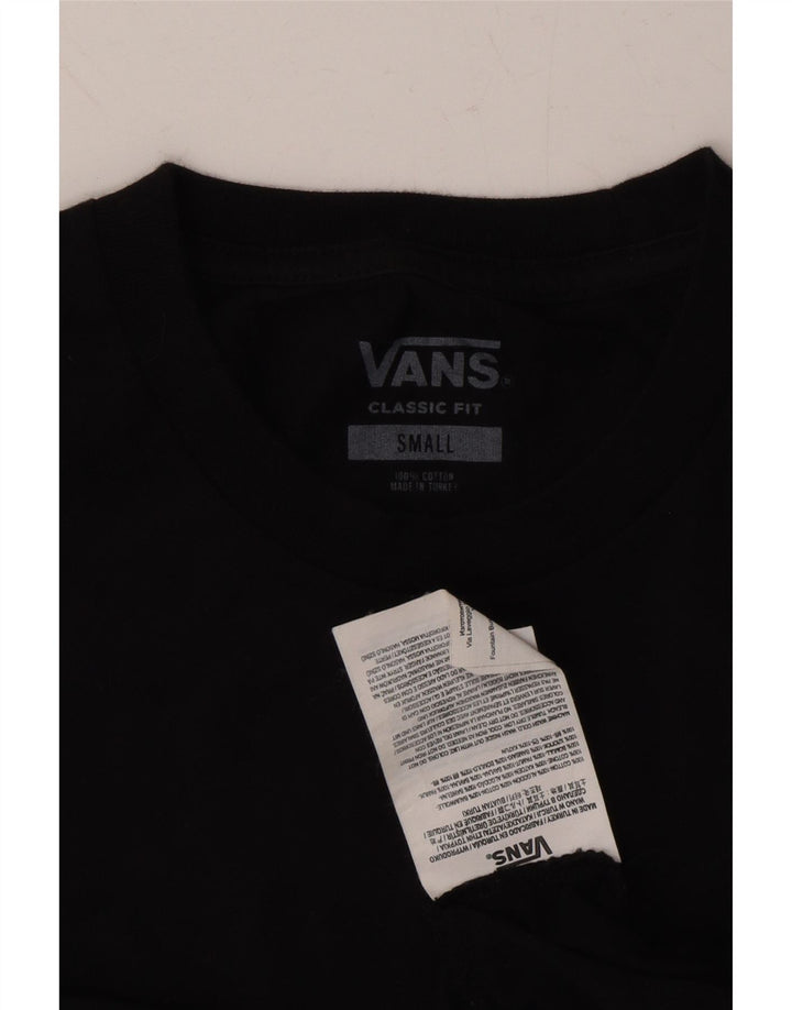VANS Mens Classic Fit Graphic T-Shirt Top Small Black Cotton Vintage Vans and Second-Hand Vans from Messina Hembry 