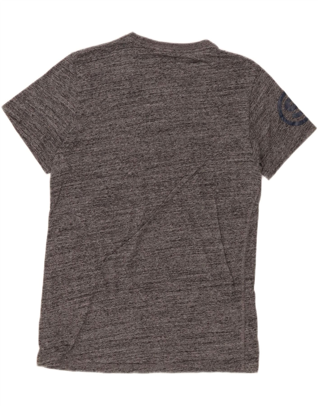 SUPERDRY Mens Graphic T-Shirt Top Large Grey Flecked Cotton