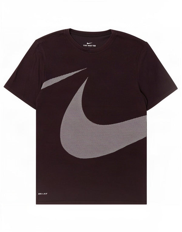 T-shirt grafica Nike Dri Fit da uomo in cotone medio nero