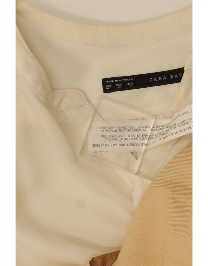 Abito basic da donna Zara UK 12 Poliestere color block bianco medio