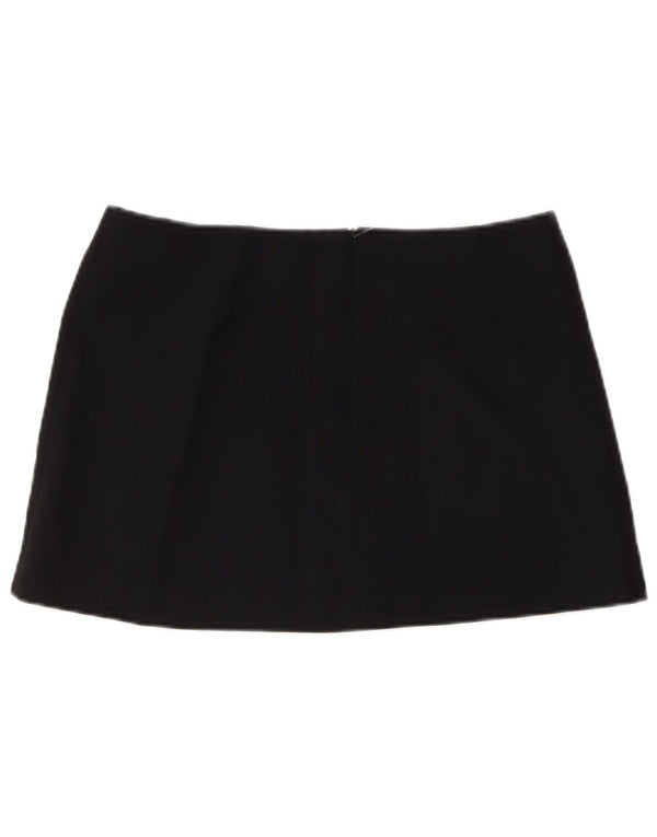 Minigonna Donna Benetton IT 42 Media W30 Poliestere Nero