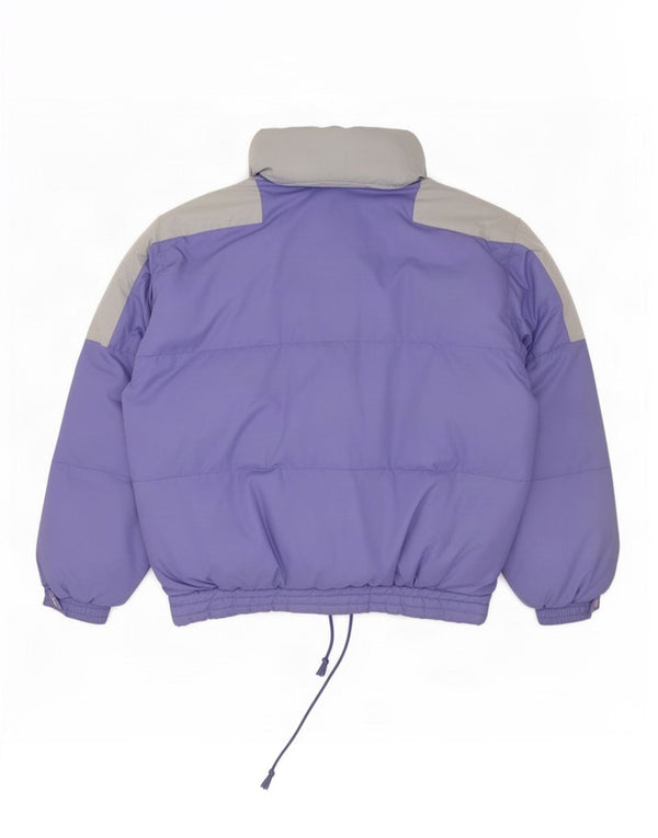 Giacca da sci imbottita con cappuccio da uomo Ellesse IT 48 Colorblock viola medio