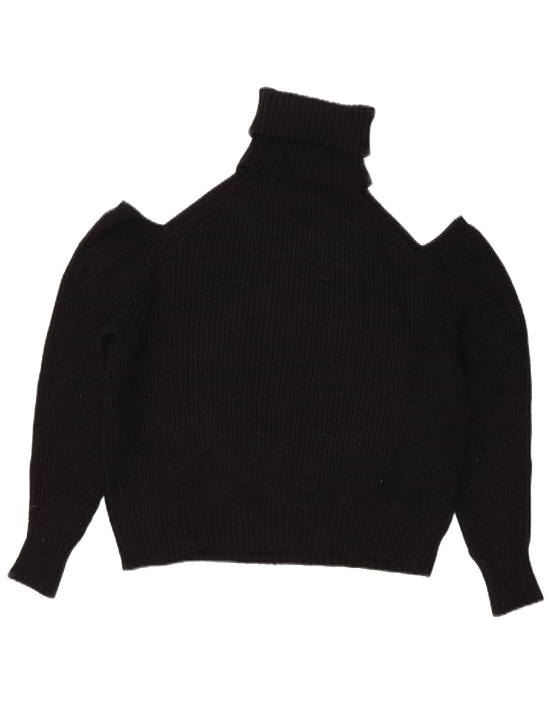 Maglione Zara da donna con collo alto e spalle scoperte UK 14 medio nero