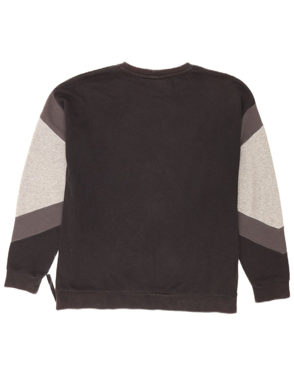 Felpa Nike da uomo con vestibilità ampia e grafica, color block medio nero