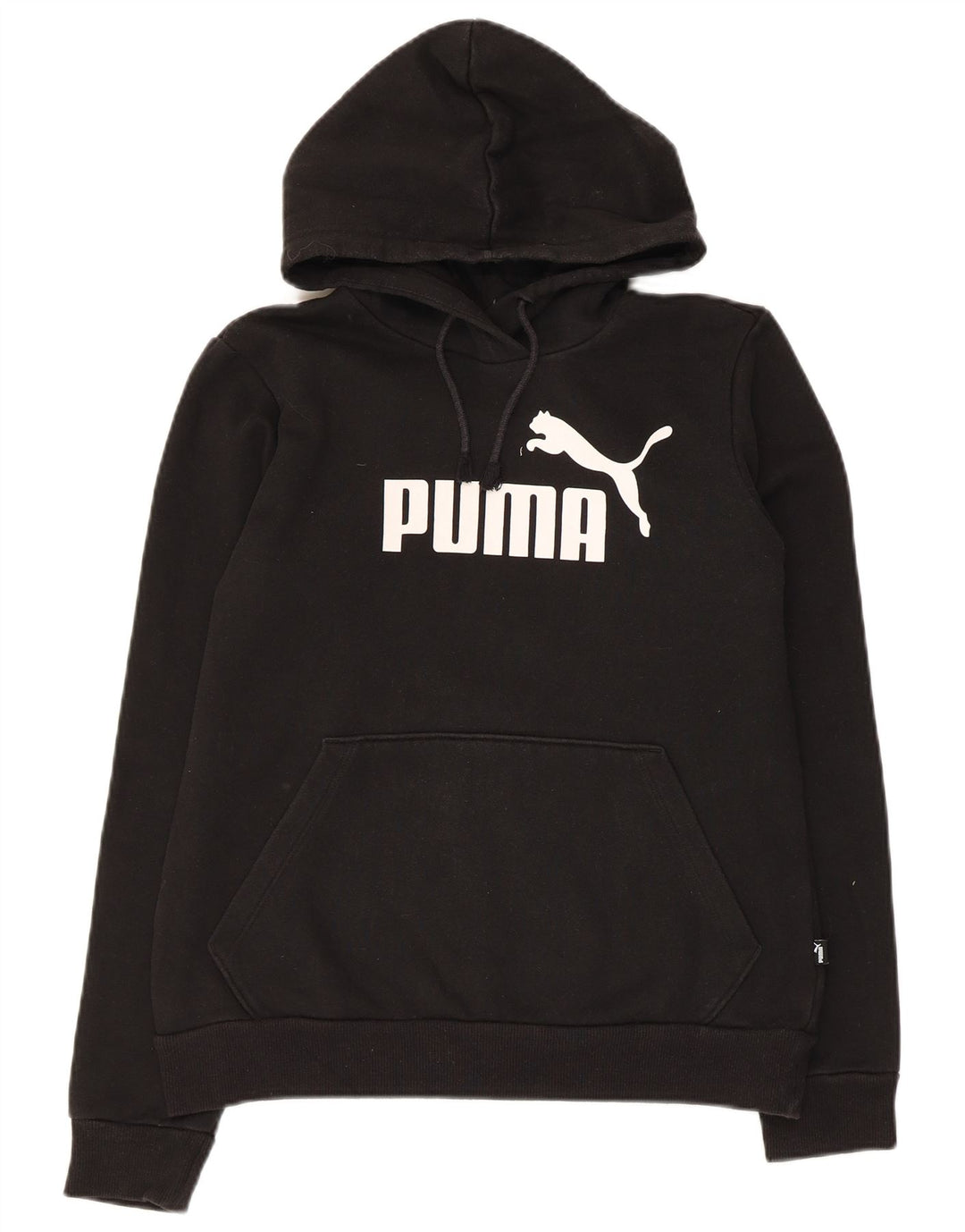 Felpa con cappuccio grafica da donna Adidas UK 12 cotone medio nero