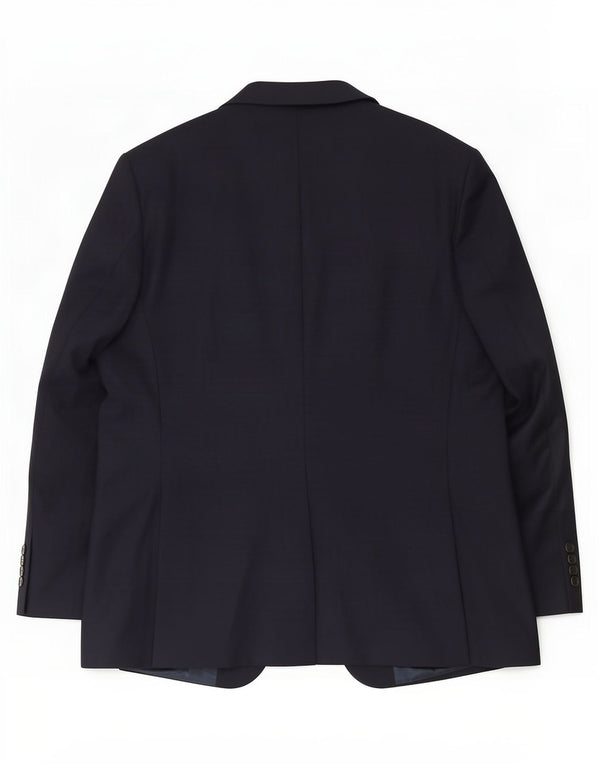 Giacca blazer a 2 bottoni da uomo Marks & Spencer UK 44 XL poliestere blu navy